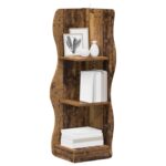 vidaXL Rohová polica Staré drevo 34 x 33 x 102 cm Kompozitné drevo – Obrázok 3