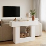 vidaXL Biely 101 x 30 x 74 cm – Obrázok 4