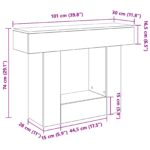 vidaXL Čierny Dub 101 x 30 x 74 cm – Obrázok 9