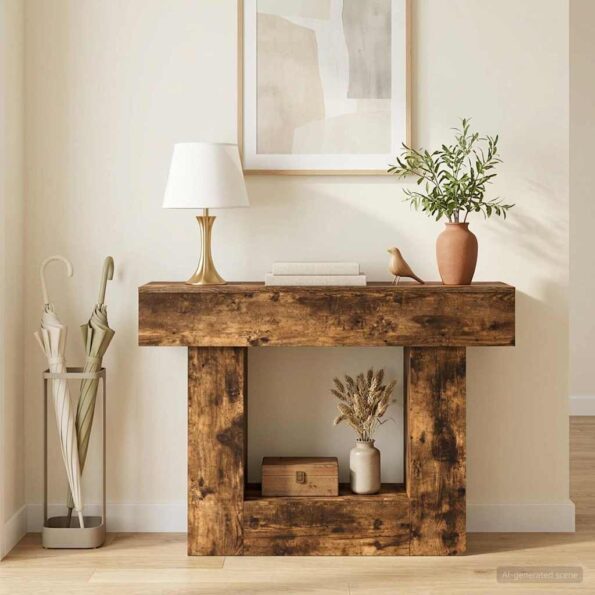 vidaXL Údený Dub 101 x 30 x 74 cm – Obrázok 4