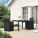 vidaXL Záhradné jedálenské stoličky 2 pcs Antracit 53 x 47 x 88,5 cm