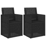 vidaXL Záhradné jedálenské stoličky 2 pcs Antracit 53 x 47 x 88,5 cm – Obrázok 2