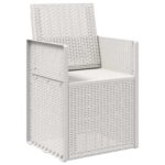 vidaXL Záhradné jedálenské stoličky 2 pcs Biela PP – Obrázok 4