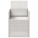 vidaXL Záhradné jedálenské stoličky 2 pcs Biela PP – Obrázok 5