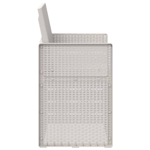 vidaXL Záhradné jedálenské stoličky 2 pcs Biela PP – Obrázok 6