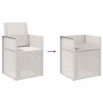 vidaXL Záhradné jedálenské stoličky 2 pcs Biela PP – Obrázok 9