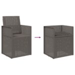vidaXL Záhradné jedálenské stoličky 2 pcs Svetlosivá PP – Obrázok 9