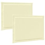 vidaXL Vankúše na sedenie 2 pcs Krémová 47 x 36 x 2 cm Polyester – Obrázok 2