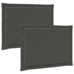 vidaXL Vankúše na sedenie 2 pcs Antracitová 47 x 36 x 2 cm Polyester – Obrázok 2