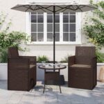 vidaXL Vankúše na sedenie 2 pcs Sivohnedá 47 x 36 x 2 cm Polyester