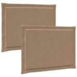 vidaXL Vankúše na sedenie 2 pcs Sivohnedá 47 x 36 x 2 cm Polyester – Obrázok 2