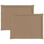 vidaXL Vankúše na sedenie 2 pcs Sivohnedá 47 x 36 x 2 cm Polyester – Obrázok 6