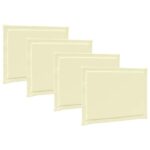 vidaXL Vankúše na sedenie 4 pcs Krémová 47 x 36 x 2 cm Polyester – Obrázok 2