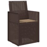 vidaXL Vankúše na sedenie 4 pcs Sivohnedá 47 x 36 x 2 cm Polyester – Obrázok 3