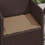 vidaXL Vankúše na sedenie 4 pcs Sivohnedá 47 x 36 x 2 cm Polyester – Obrázok 4