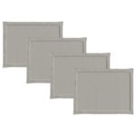 vidaXL Vankúše na sedenie 4 pcs Svetlosivá 47 x 36 x 2 cm Polyester – Obrázok 6