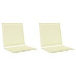 vidaXL Sedadlové a zadné vankúše 2 pcs Krémová 47 x 45 x 2 cm – Obrázok 2