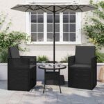 vidaXL Sedadlové a zadné vankúše 2 pcs Antracitová 47 x 45 x 2 cm