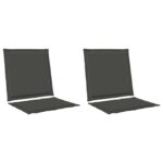 vidaXL Sedadlové a zadné vankúše 2 pcs Antracitová 47 x 45 x 2 cm – Obrázok 2