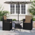 vidaXL Sedadlové a zadné vankúše 2 pcs Sivohnedá 47 x 45 x 2 cm
