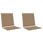 vidaXL Sedadlové a zadné vankúše 2 pcs Sivohnedá 47 x 45 x 2 cm – Obrázok 2