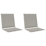 vidaXL Sedadlové a zadné vankúše 2 pcs Svetlosivá 47 x 45 x 2 cm – Obrázok 2
