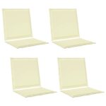 vidaXL Sedadlové a zadné vankúše 4 pcs Krémová 47 x 45 x 2 cm – Obrázok 2