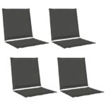 vidaXL Sedadlové a zadné vankúše 4 pcs Antracitová 47 x 45 x 2 cm – Obrázok 2
