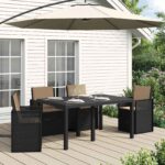 vidaXL Sedadlové a zadné vankúše 4 pcs Sivohnedá 47 x 45 x 2 cm