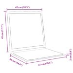 vidaXL Sedadlové a zadné vankúše 4 pcs Sivohnedá 47 x 45 x 2 cm – Obrázok 10