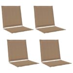 vidaXL Sedadlové a zadné vankúše 4 pcs Sivohnedá 47 x 45 x 2 cm – Obrázok 2