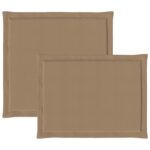 vidaXL Sedadlové a zadné vankúše 4 pcs Sivohnedá 47 x 45 x 2 cm – Obrázok 7