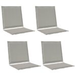 vidaXL Sedadlové a zadné vankúše 4 pcs Svetlosivá 47 x 45 x 2 cm – Obrázok 2