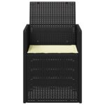vidaXL Záhradné jedálenské stoličky 2 pcs Antracitová a krémová PP – Obrázok 5