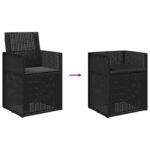 vidaXL Záhradné jedálenské stoličky 2 pcs Antracitová PP – Obrázok 9