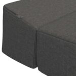 vidaXL Skladacia pohovka na spaní Tmavosivá 200 x 70 x 15 cm Látka – Obrázok 6