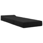 vidaXL Skladacia pohovka na spaní Čierna 200 x 70 x 15 cm Zamat – Obrázok 2