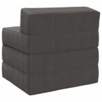 vidaXL Skladacia pohovka na spaní Tmavosivá 200 x 70 x 15 cm – Obrázok 5
