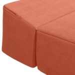 vidaXL Skladacia pohovka na spaní Červenooranžová 200 x 70 x 15 cm – Obrázok 6