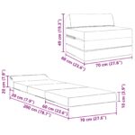vidaXL Skladacia pohovka na spaní Svetlosivá 200 x 70 x 10 cm – Obrázok 9