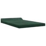 vidaXL Skladacia pohovka na spaní Tmavozelená 120 x 60 x 49 cm Látka – Obrázok 2