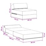 vidaXL Skladacia pohovka na spaní Tmavosivá 60 x 70 x 41 cm Látka – Obrázok 10