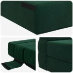 vidaXL Skladacia pohovka na spaní Tmavozelená 70 x 80 x 60 cm Látka – Obrázok 6