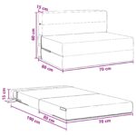 vidaXL Skladacia pohovka na spaní Krémová 70 x 80 x 60 cm Látka – Obrázok 9