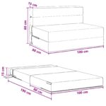 vidaXL Skladacia pohovka na spaní Tmavosivá 100 x 80 x 60 cm Látka – Obrázok 9