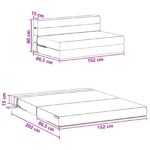 vidaXL Skladacia pohovka na spaní Tmavozelená 152 x 86,5 x 60 cm Látka – Obrázok 9
