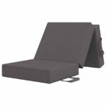 vidaXL Skladacia pohovka na spaní 90 x 63 x 45 cm Svetlosivá – Obrázok 3