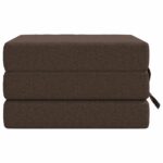 vidaXL Skladacia pohovka na spaní 90 x 63 x 45 cm Sivohnedá – Obrázok 4