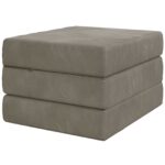 vidaXL Skladacia pohovka na spaní 90 x 63 x 45 cm Svetlosivá – Obrázok 5