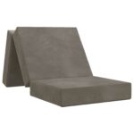 vidaXL Skladacia pohovka na spaní 75 x 67 x 45 cm Svetlosivá – Obrázok 2